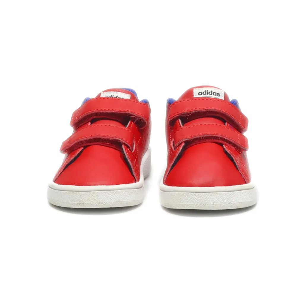 Adidas Advantage Sneakers Leather Red Colour For Kids