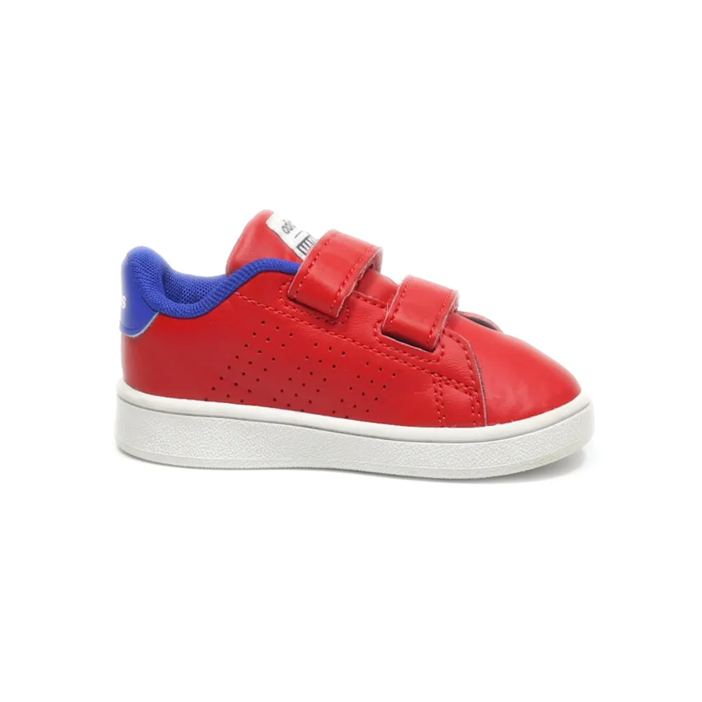 Adidas Advantage Sneakers Leather Red Colour For Kids