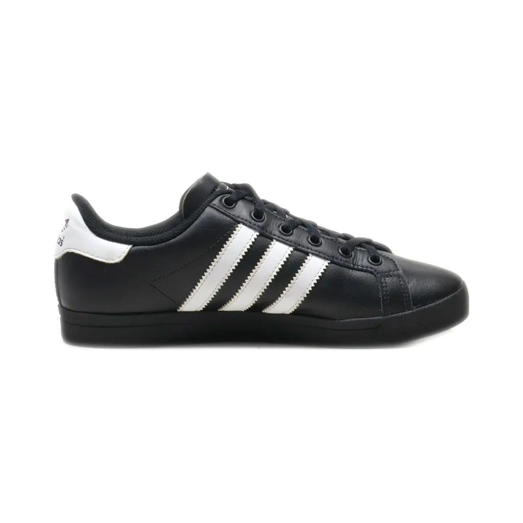 Adidas Coast Star J Sneakers Leather Black Colour For Kids