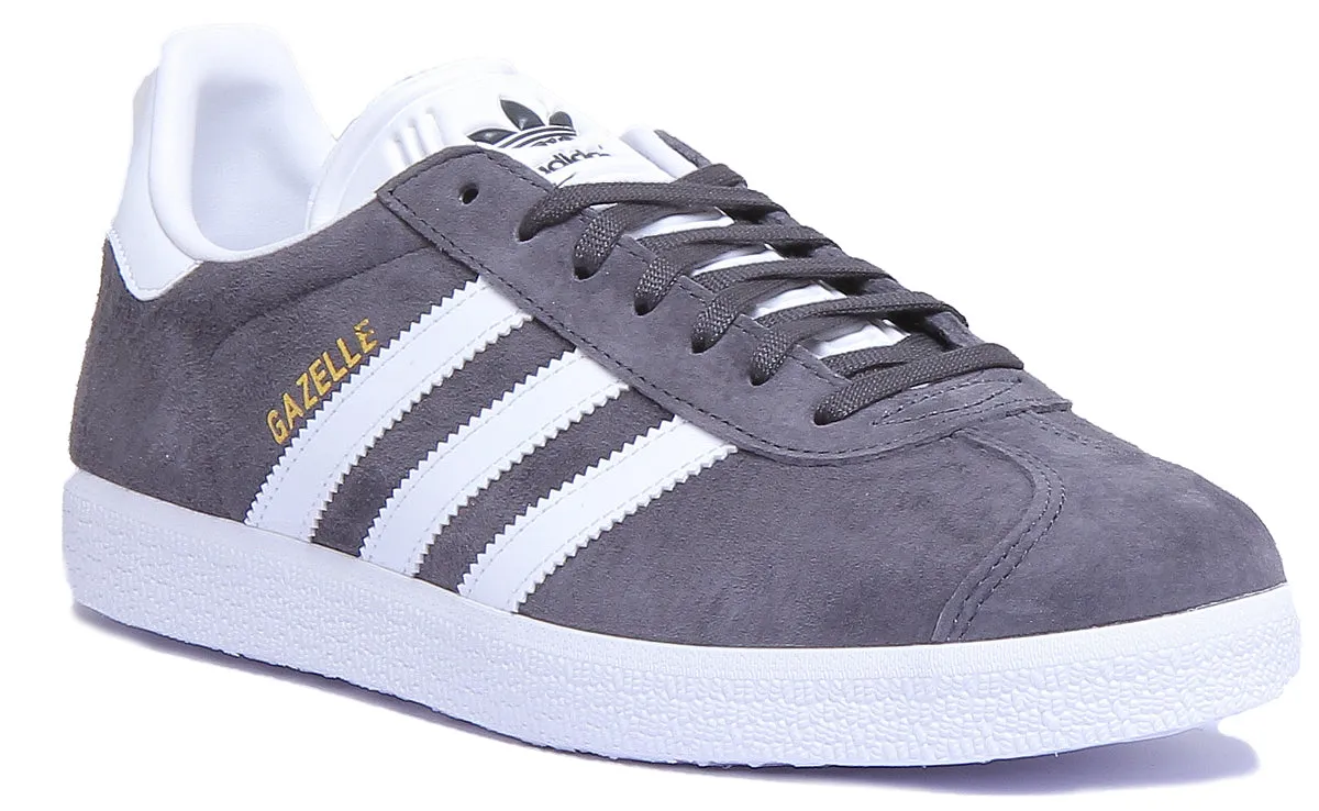 Adidas Gazelle Suede Trainers In Grey White