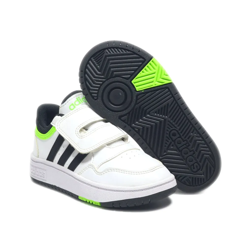 Adidas Hoops Sneakers Leather White Colour For Kids