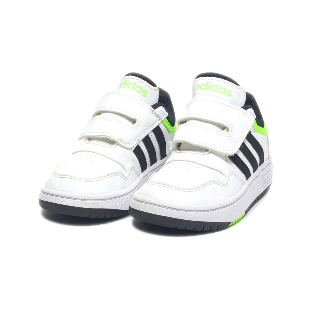 Adidas Hoops Sneakers Leather White Colour For Kids