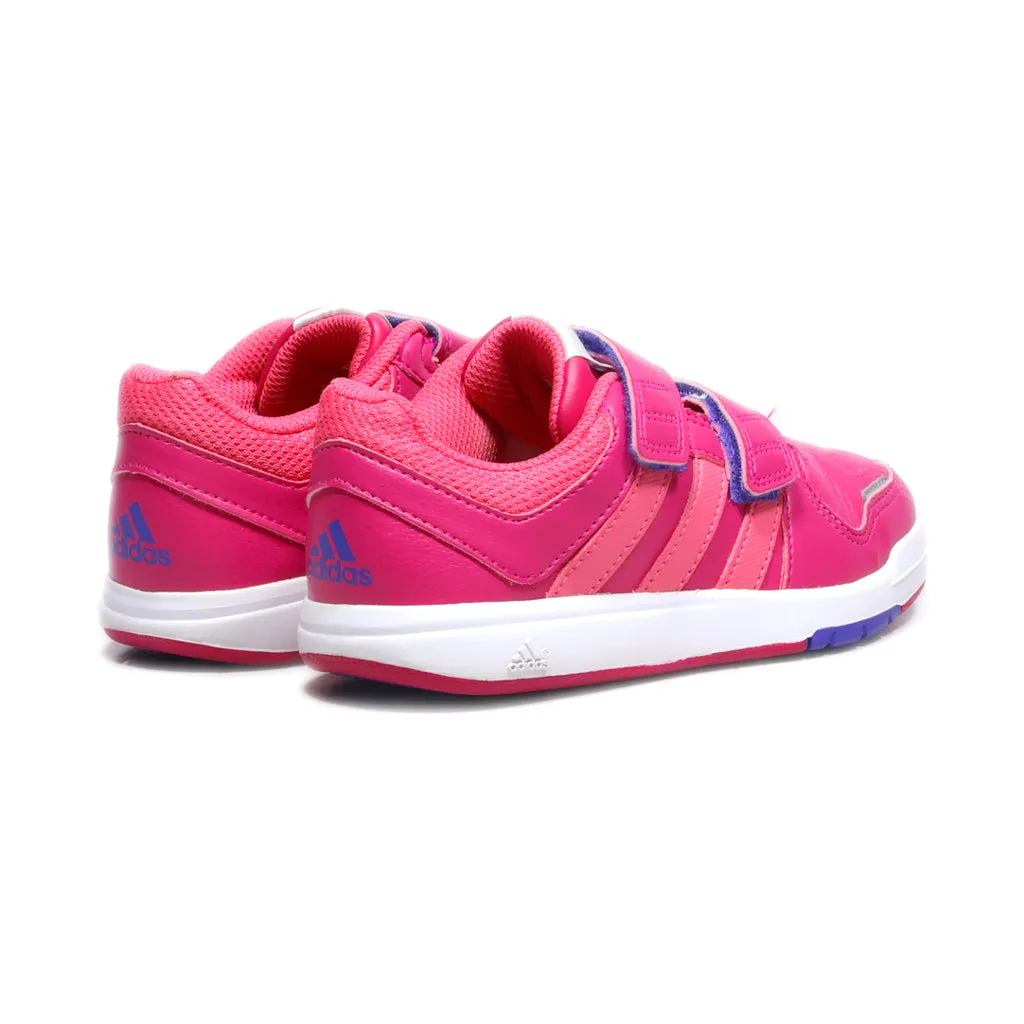 Adidas Lk Trainer Sneakers Leather Pink Colour For Kids