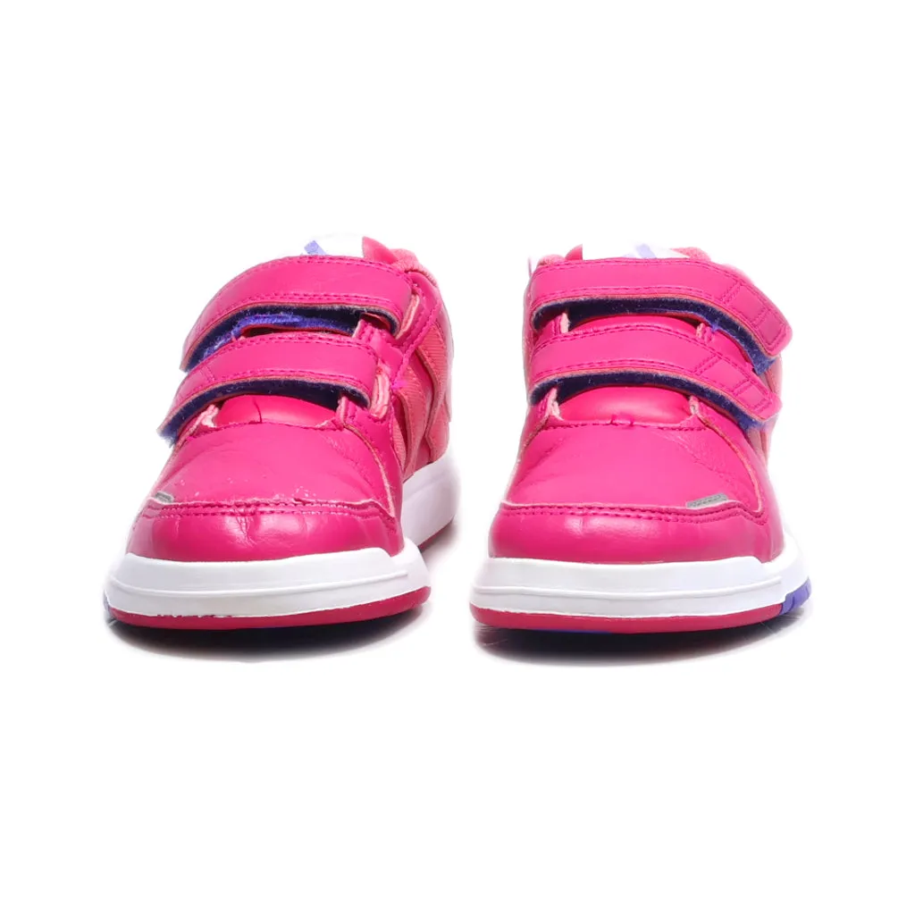 Adidas Lk Trainer Sneakers Leather Pink Colour For Kids