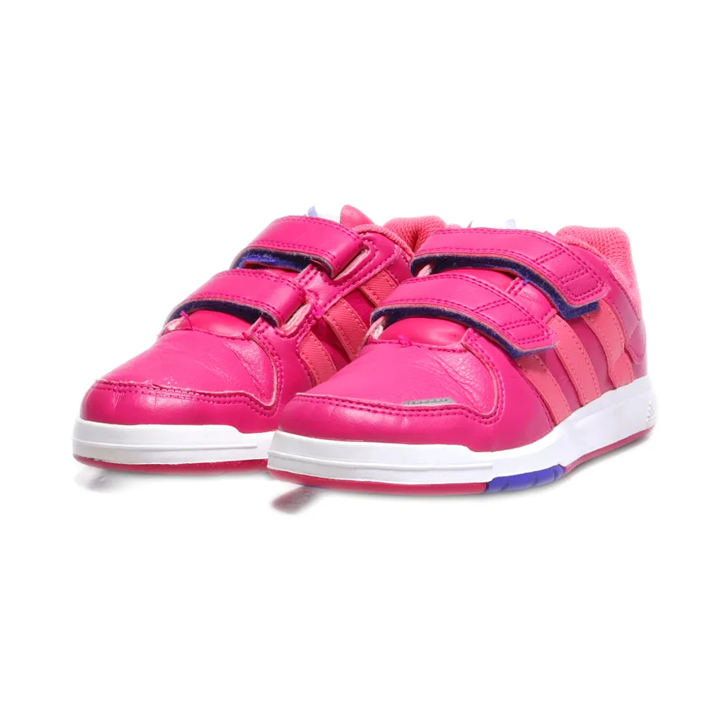 Adidas Lk Trainer Sneakers Leather Pink Colour For Kids