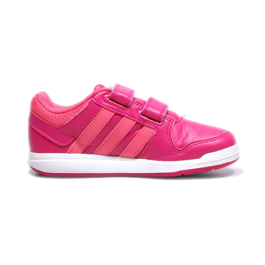 Adidas Lk Trainer Sneakers Leather Pink Colour For Kids