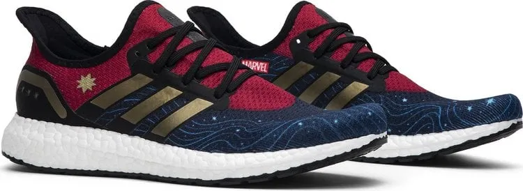 Adidas Marvel x Speedfactory AM4CM 'Captain Marvel' Sneakers, Blue