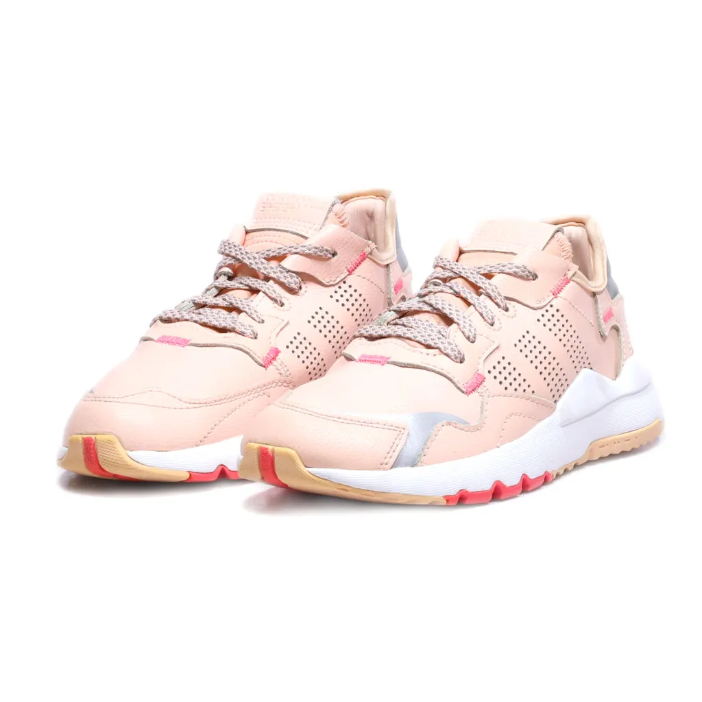 Adidas Nite Jogger C Sneakers Leather Pink Colour For Kids