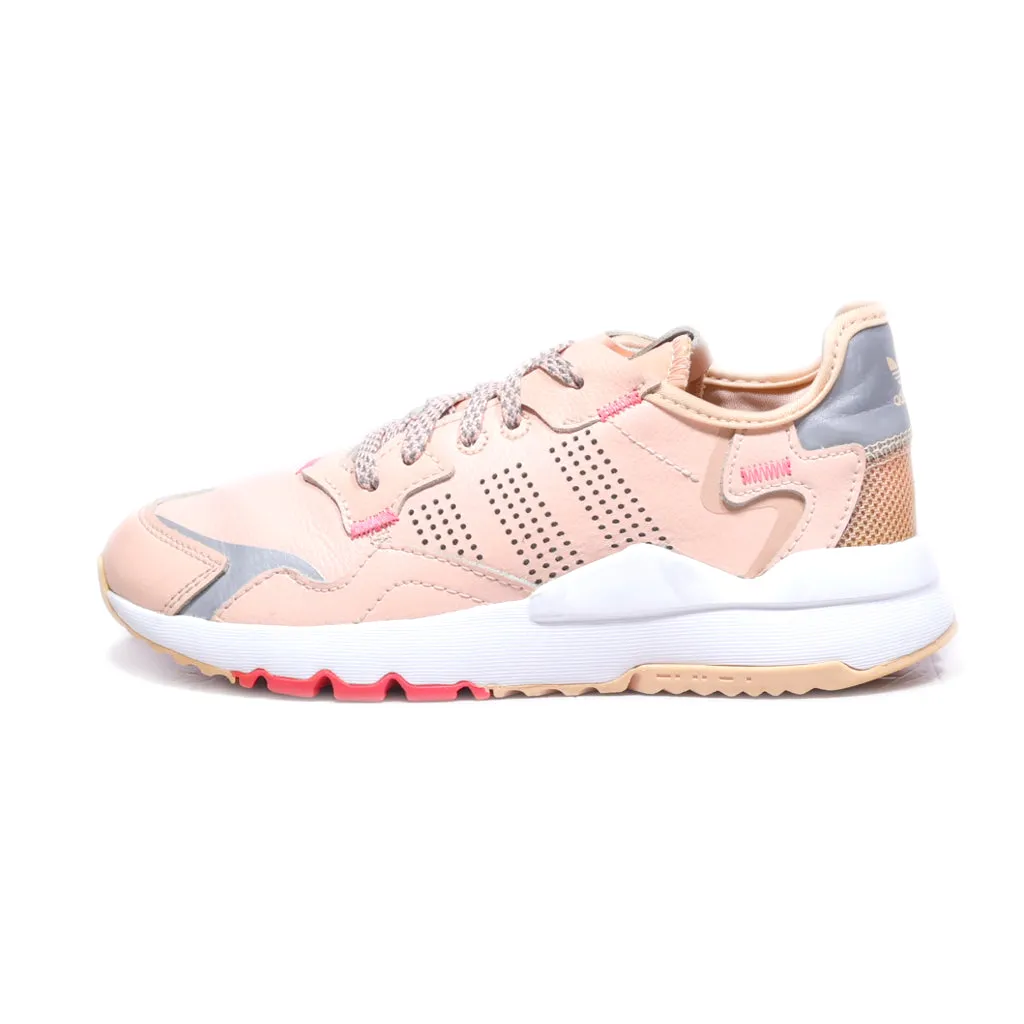 Adidas Nite Jogger C Sneakers Leather Pink Colour For Kids