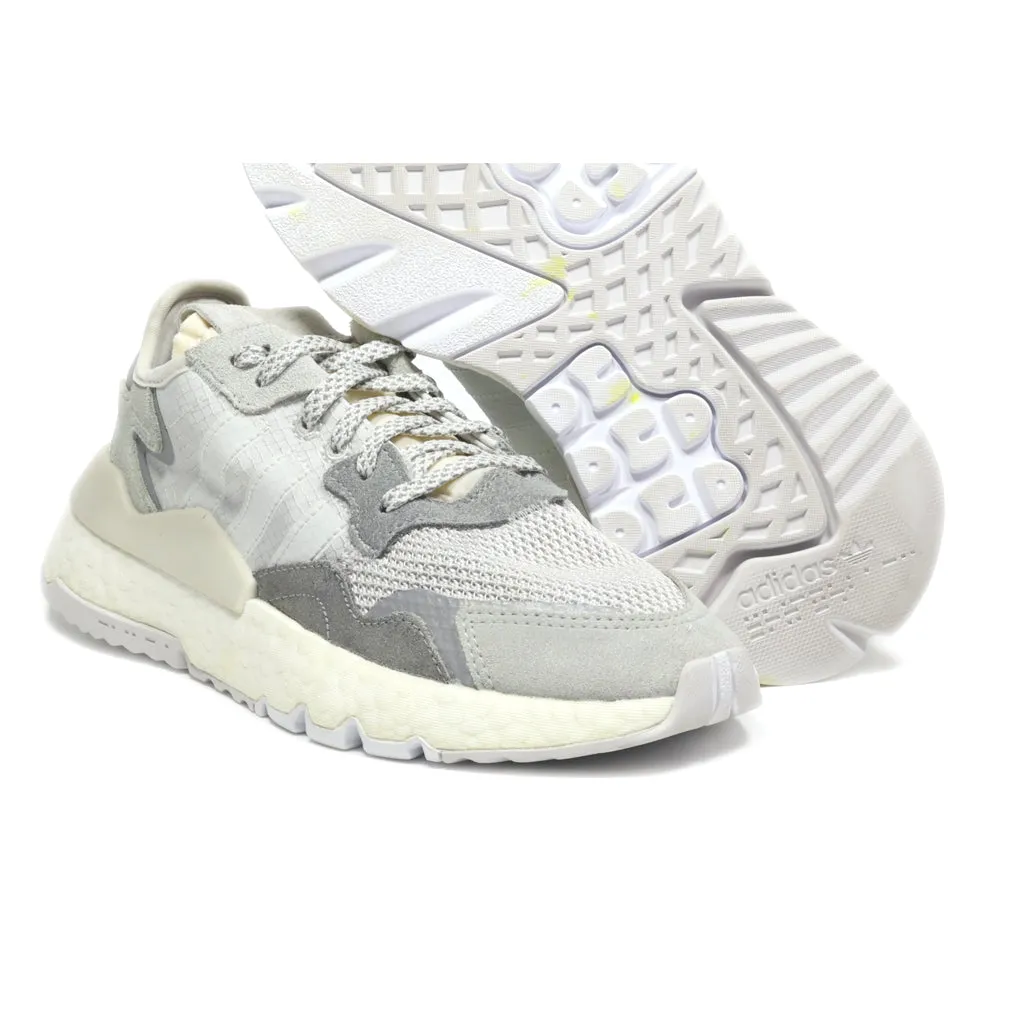 Adidas Nite Jogger Sport Shoes Leather Grey Colour For Women