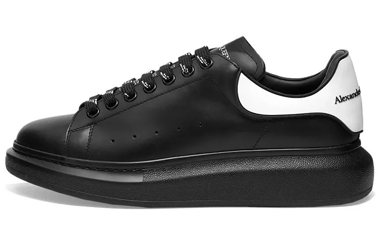 Alexander McQueen Oversized Tab Sneakers, black/white