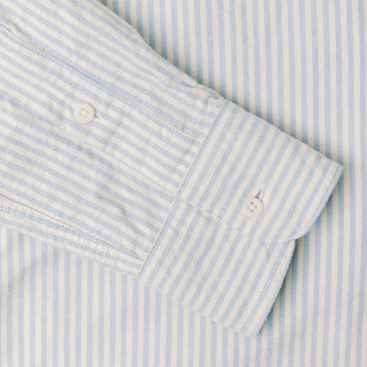 Blue Stripe Brushed Fall Oxford