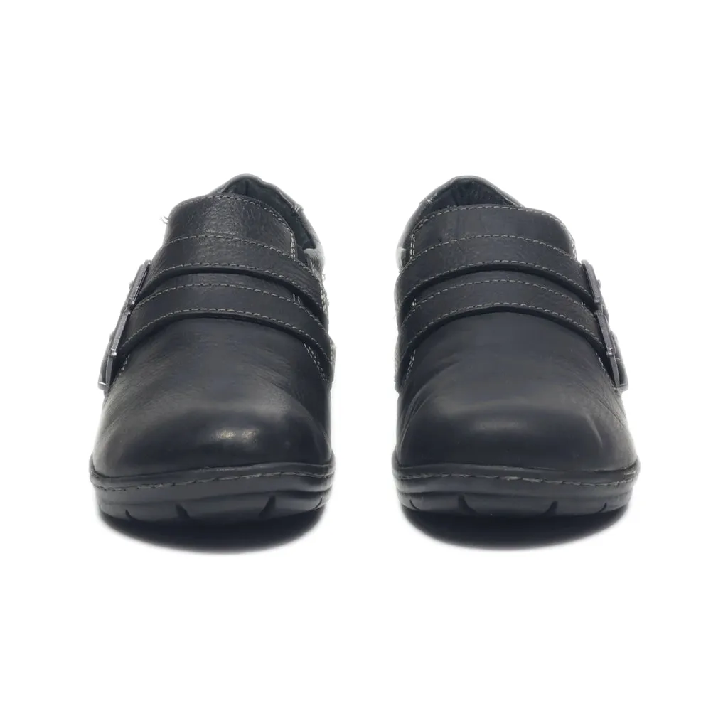 B.O.C Slip Ons Leather Black Colour For Women