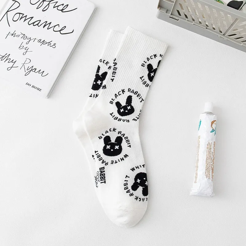 Cat Embroidery Cotton Socks