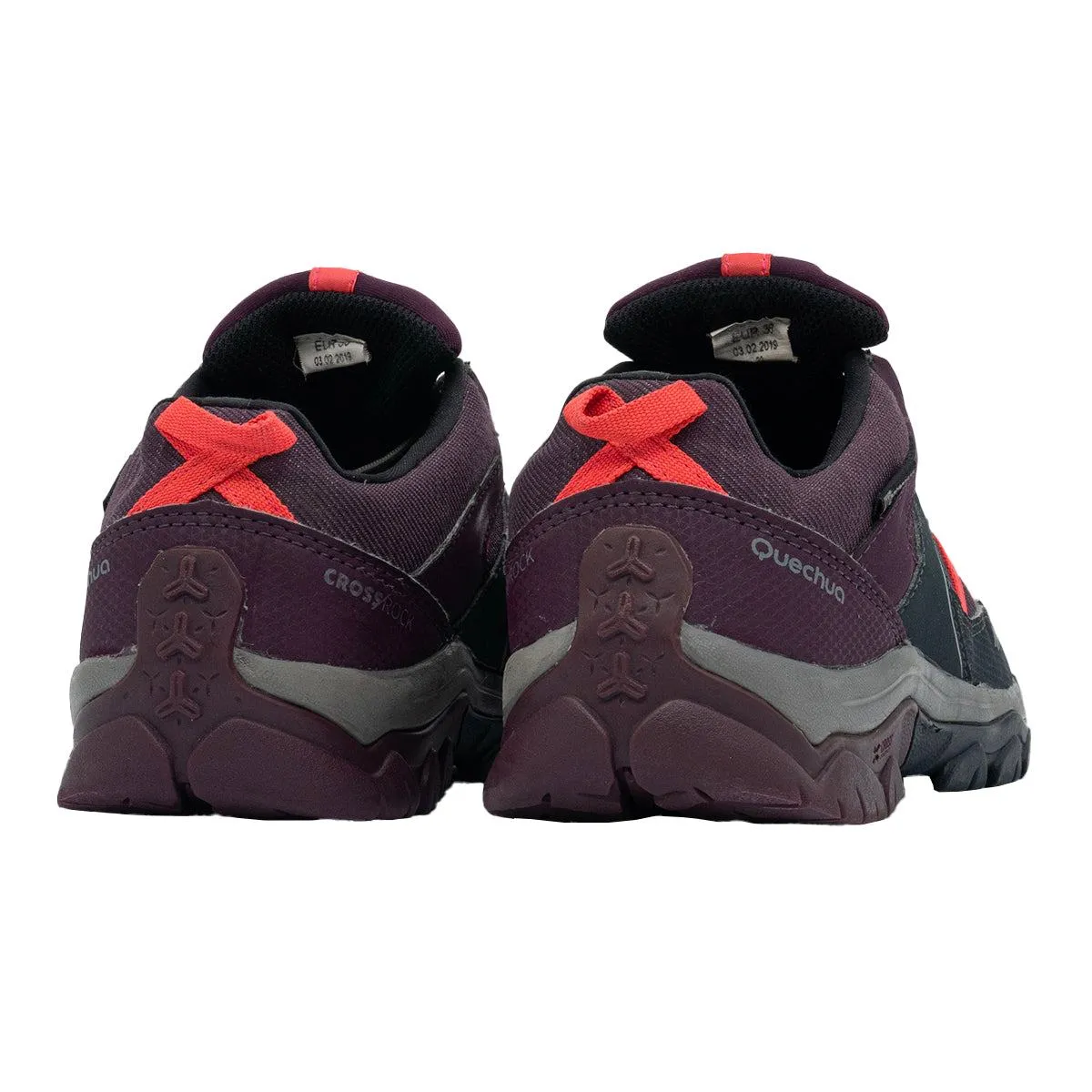 Decathlon Quechua Crossrock Hiking Sport Shoes Fabric Purple Colour For Women