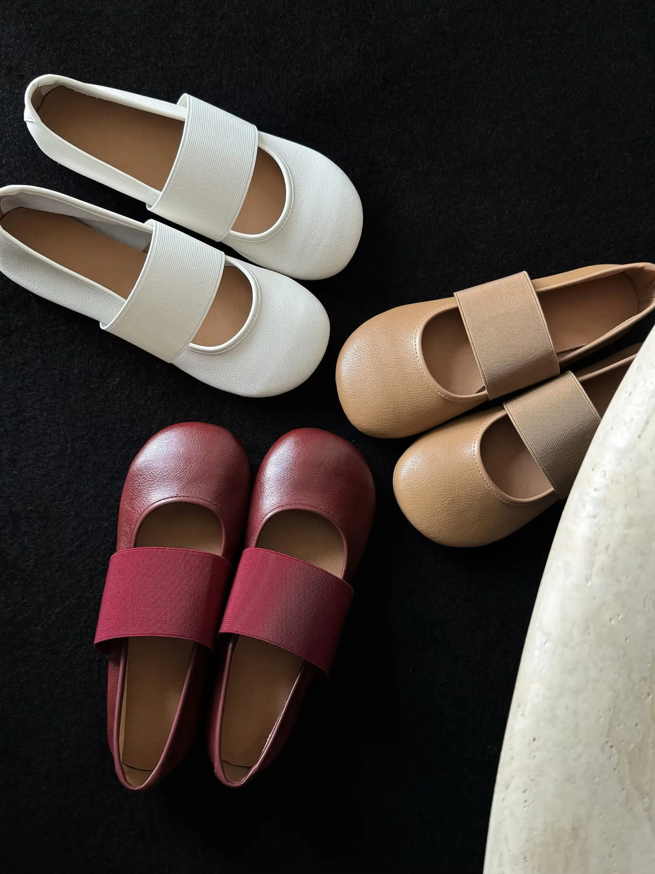 Elegant Handmade Genuine Leather Ballet Flats for Women