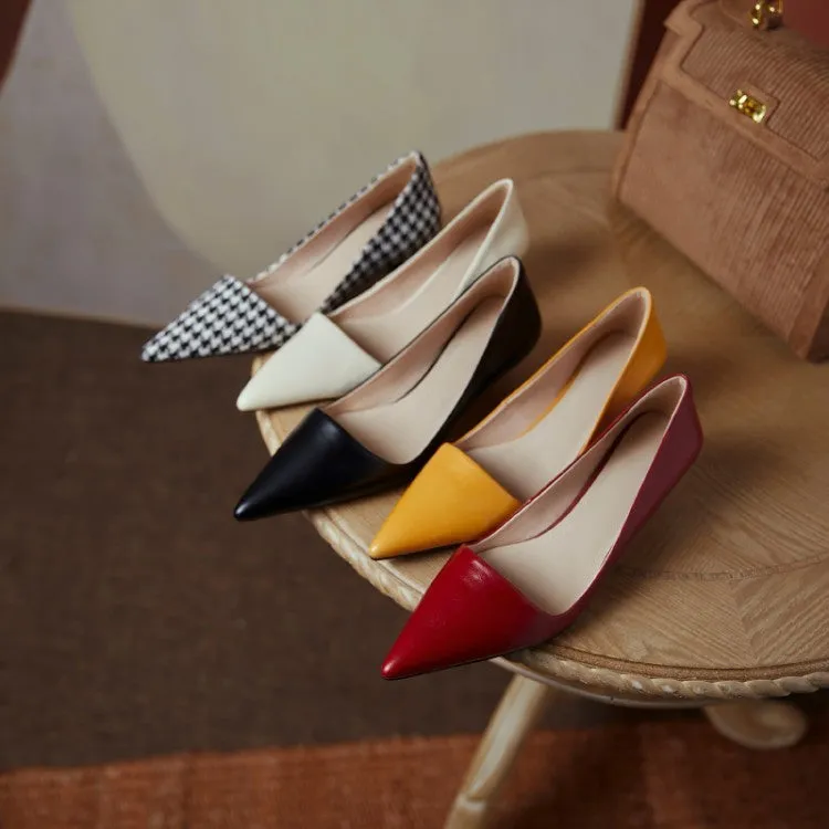 Fairy Shoes Mid-heel Single Shoes Simple Pointed Toe Stilettos Pumps Stiletto Shoes