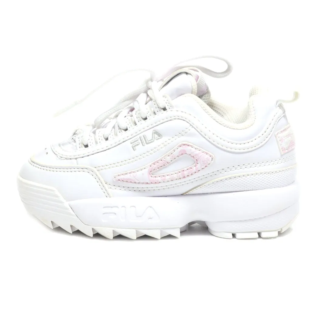 Fila Disruptor Sport Shoes Leather White Colour For Kids