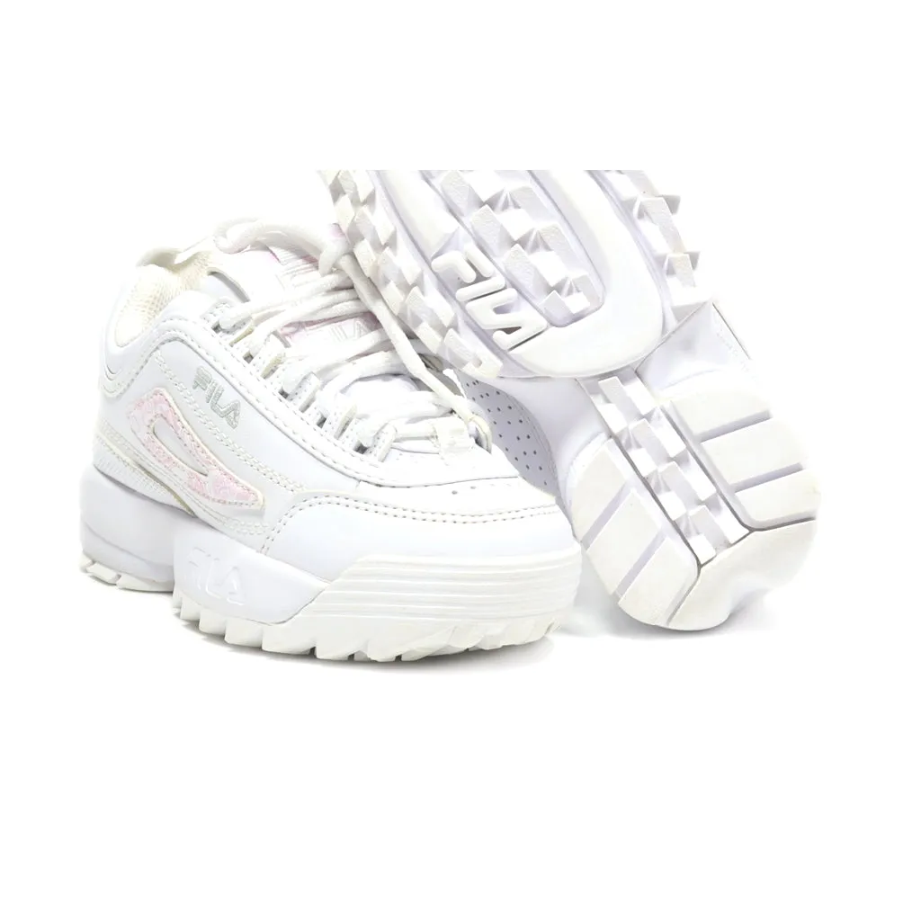 Fila Disruptor Sport Shoes Leather White Colour For Kids