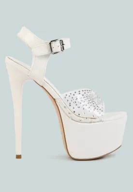 First Date Ultra High Heel Clear Sandals