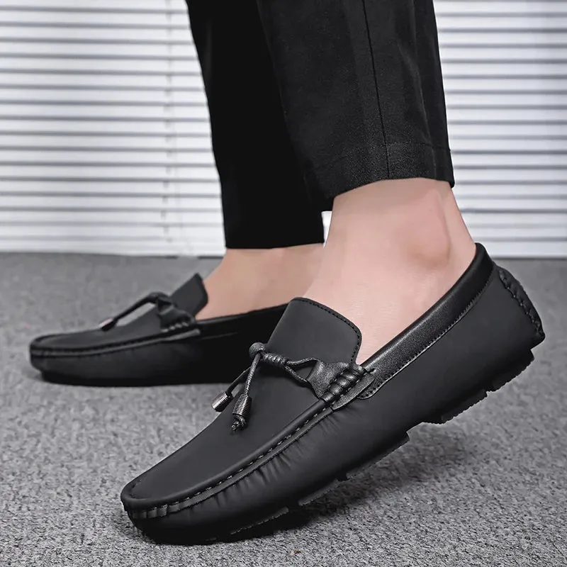 Hnzxzm 2024 Men Big Size 45 46 Casual Loafers Brown Fashion Male Business Office Shoes Breathable Youth Driver Driving Sneakers Trendy