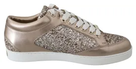 Jimmy Choo Ballet Pink Leather Miami Sneakers