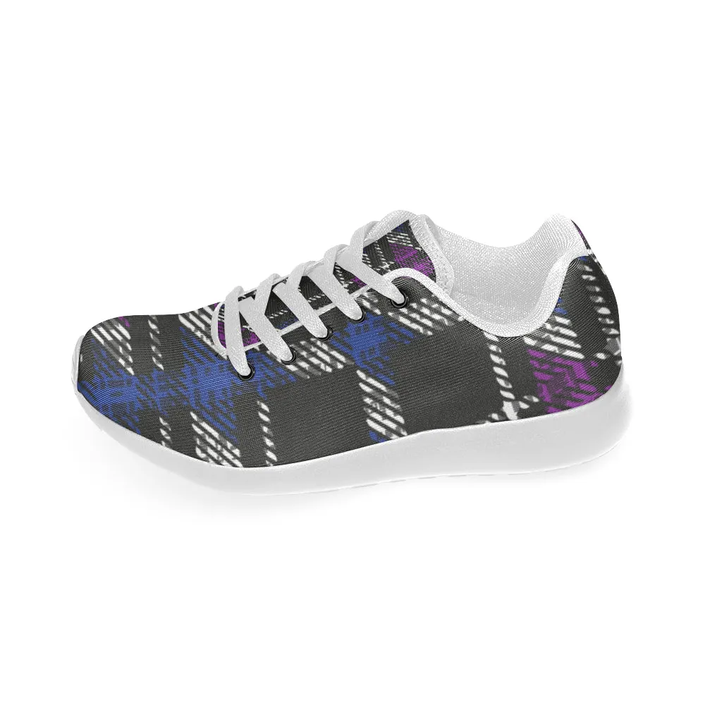 Kids Plaid Checkers Print Canvas Sneakers