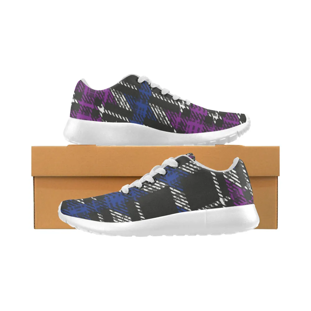 Kids Plaid Checkers Print Canvas Sneakers