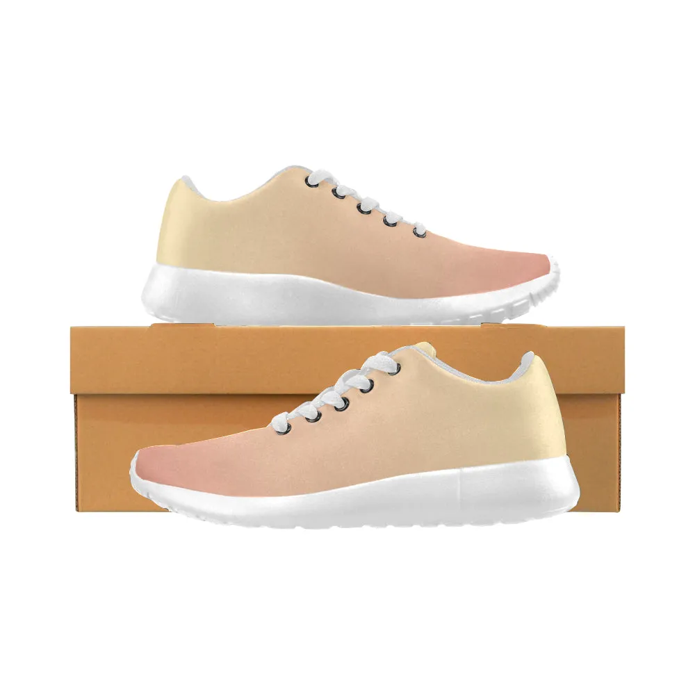 Kids's Peach Solids Print Canvas Sneakers