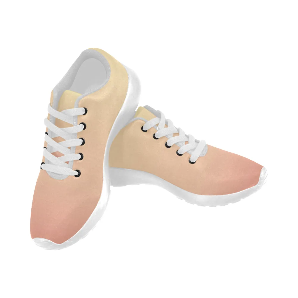 Kids's Peach Solids Print Canvas Sneakers