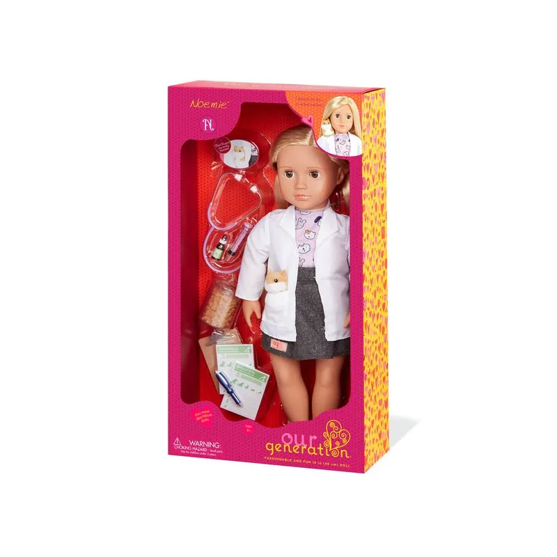 Our Generation 18Inch(45cm) Activity Doll Noemie The Veterinarian