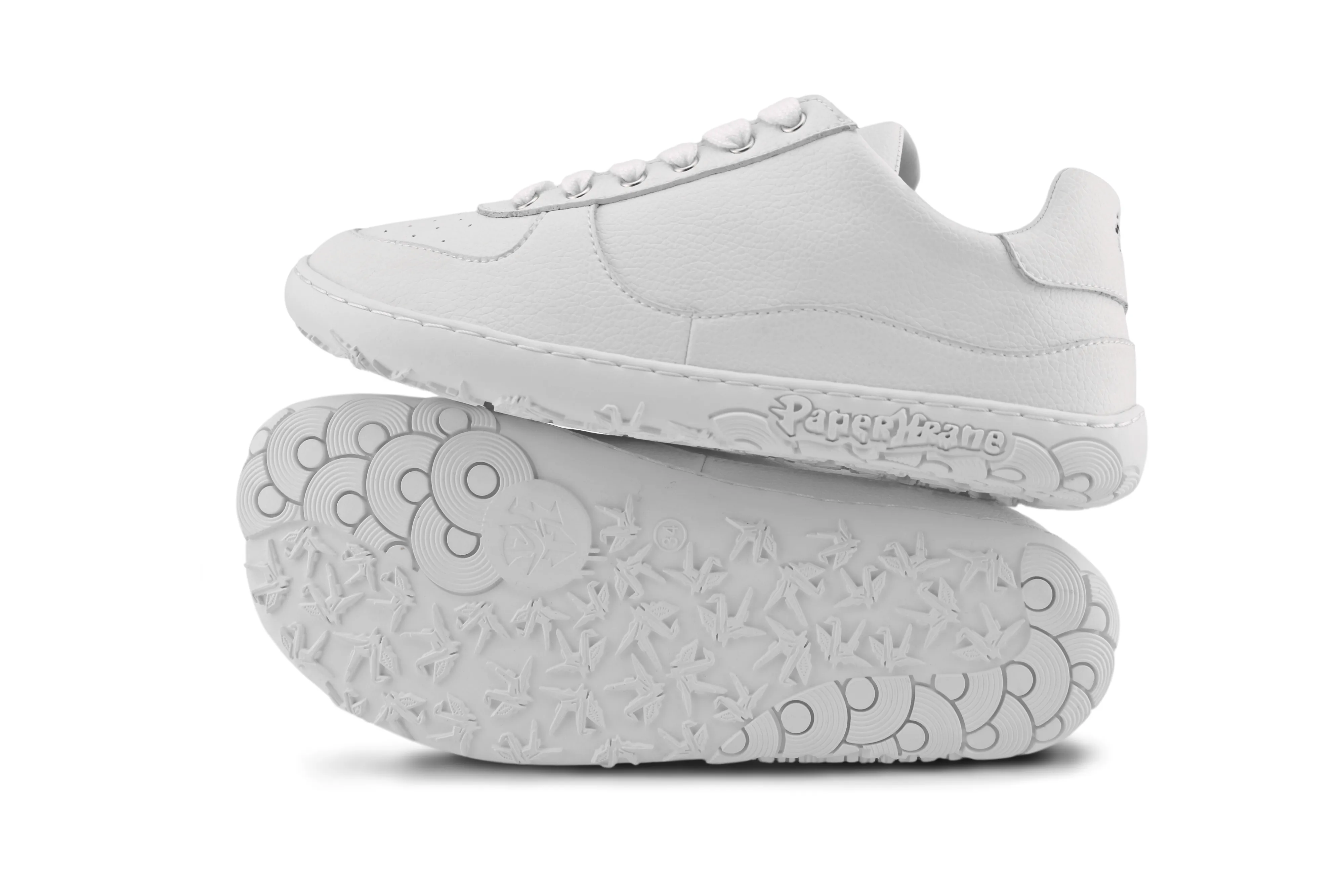 PaperKrane Kids Sneakers - White Lows - Vegan