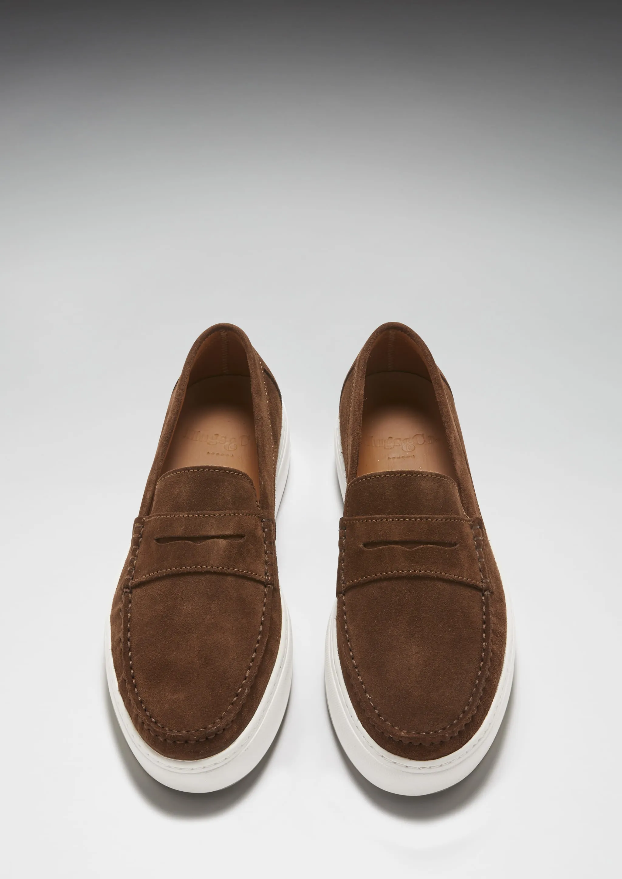 Slip-on Sneaker Loafers, brown suede