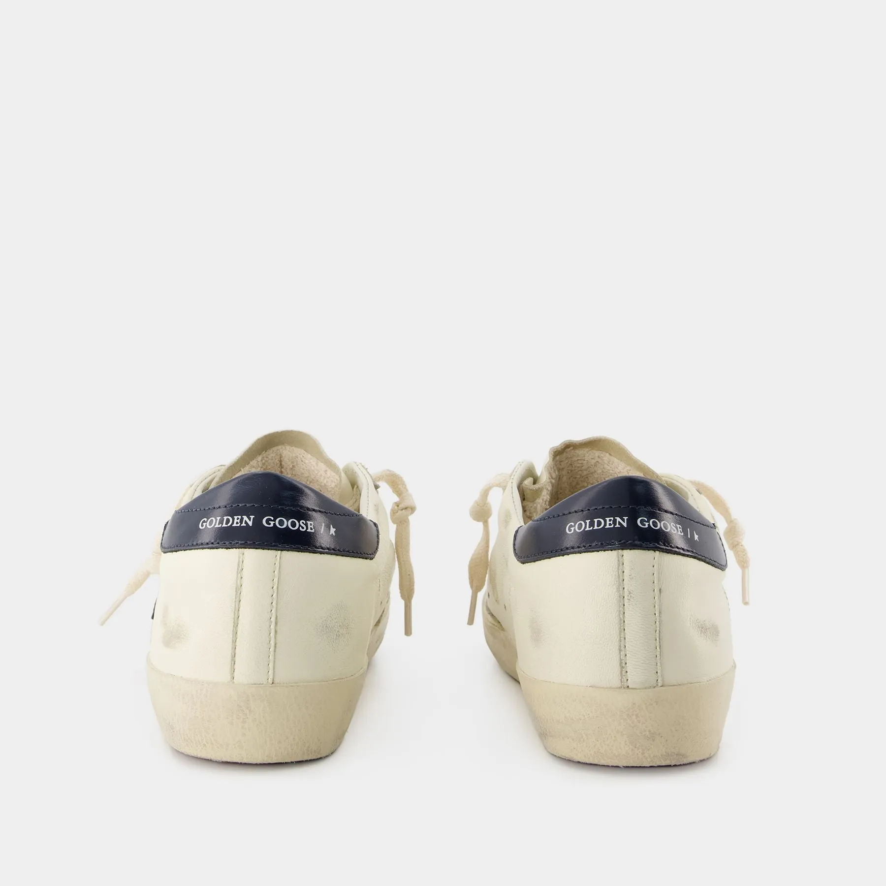 Super-Star Sneakers - Golden Goose - Beige/Blue - Leather