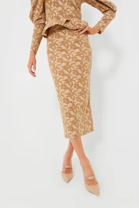 Taupe Augustine Pencil Skirt