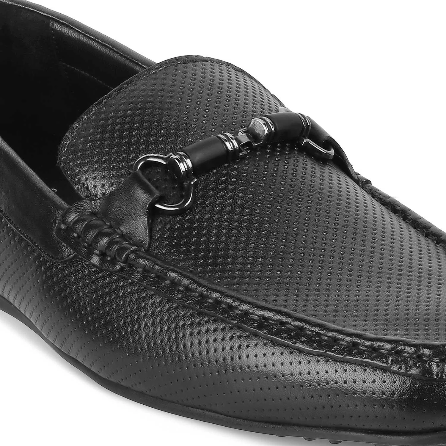 The Cenew Black Men's Leather Loafers Tresmode