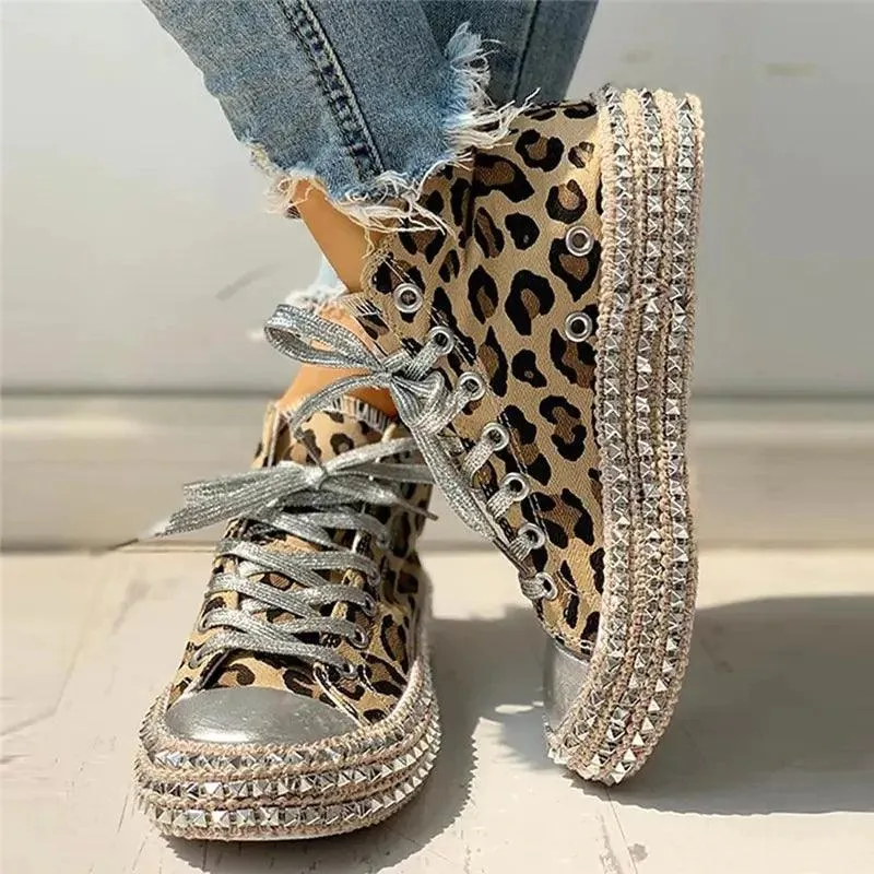 Women Leopard Canvas Shoes