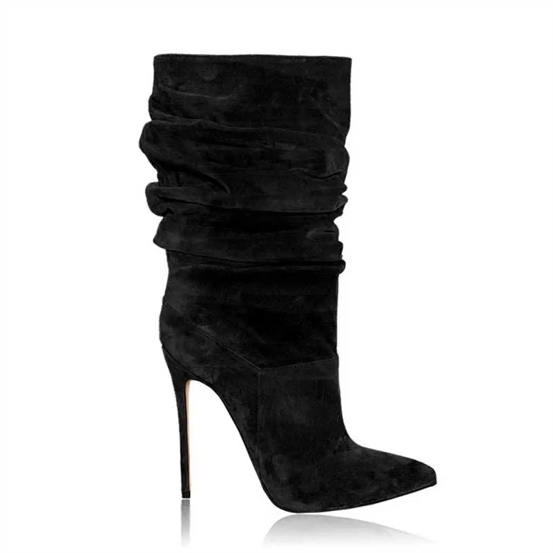 Women Suede Slouchy Boots