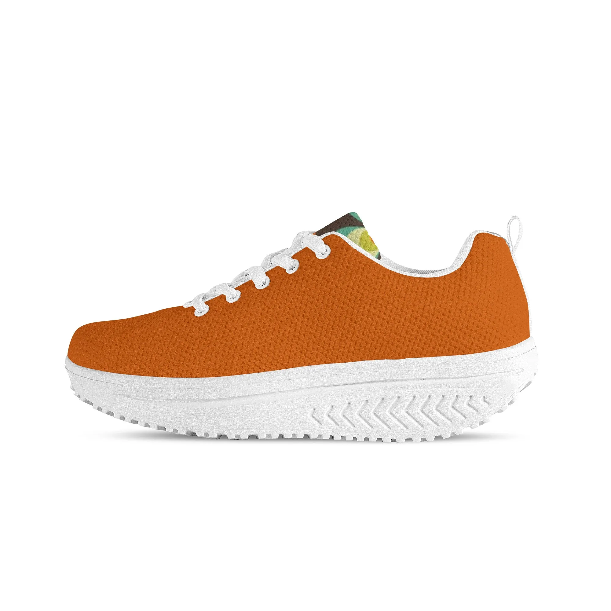 Women's Mesh Heightening Shaking Shoe - Dark Orange