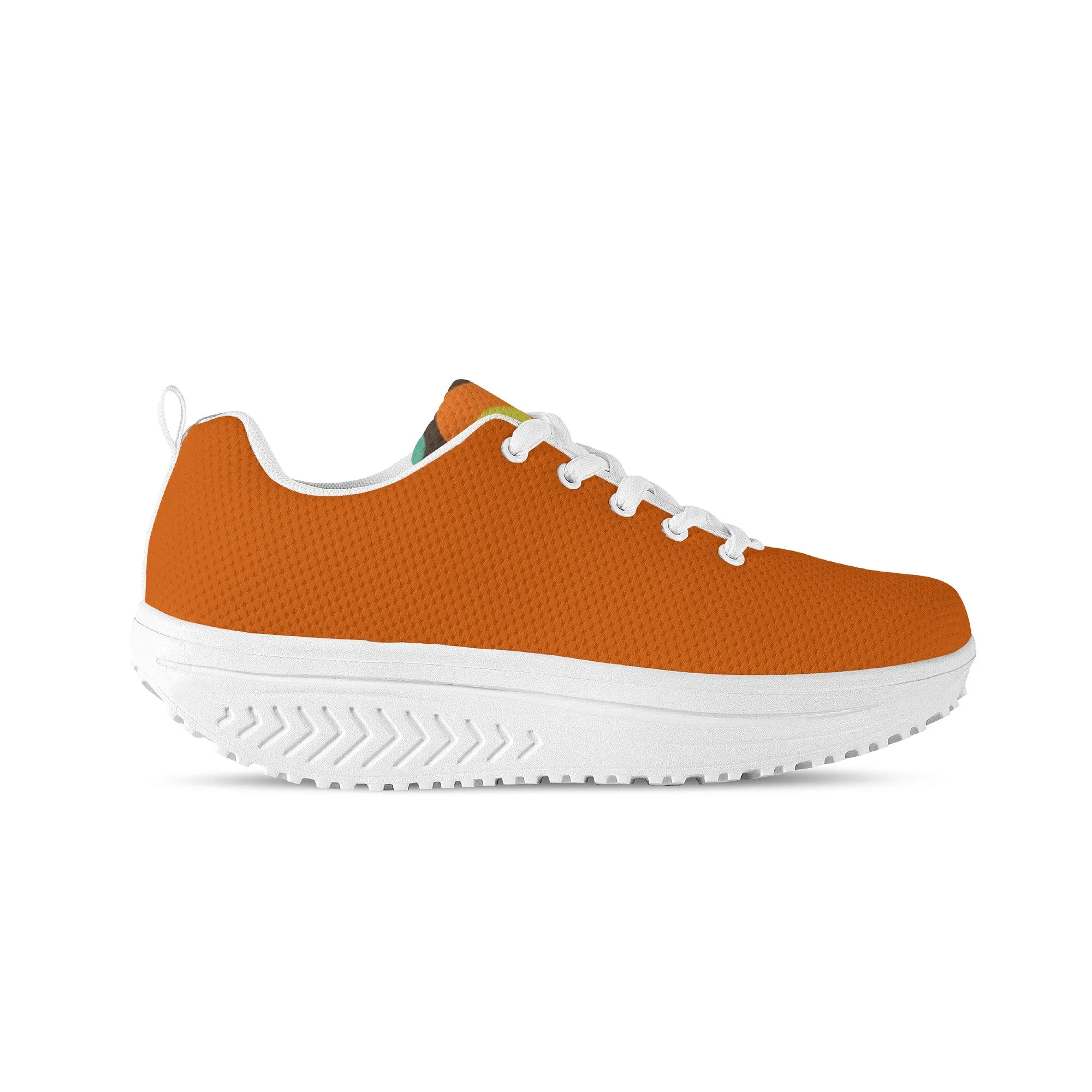 Women's Mesh Heightening Shaking Shoe - Dark Orange